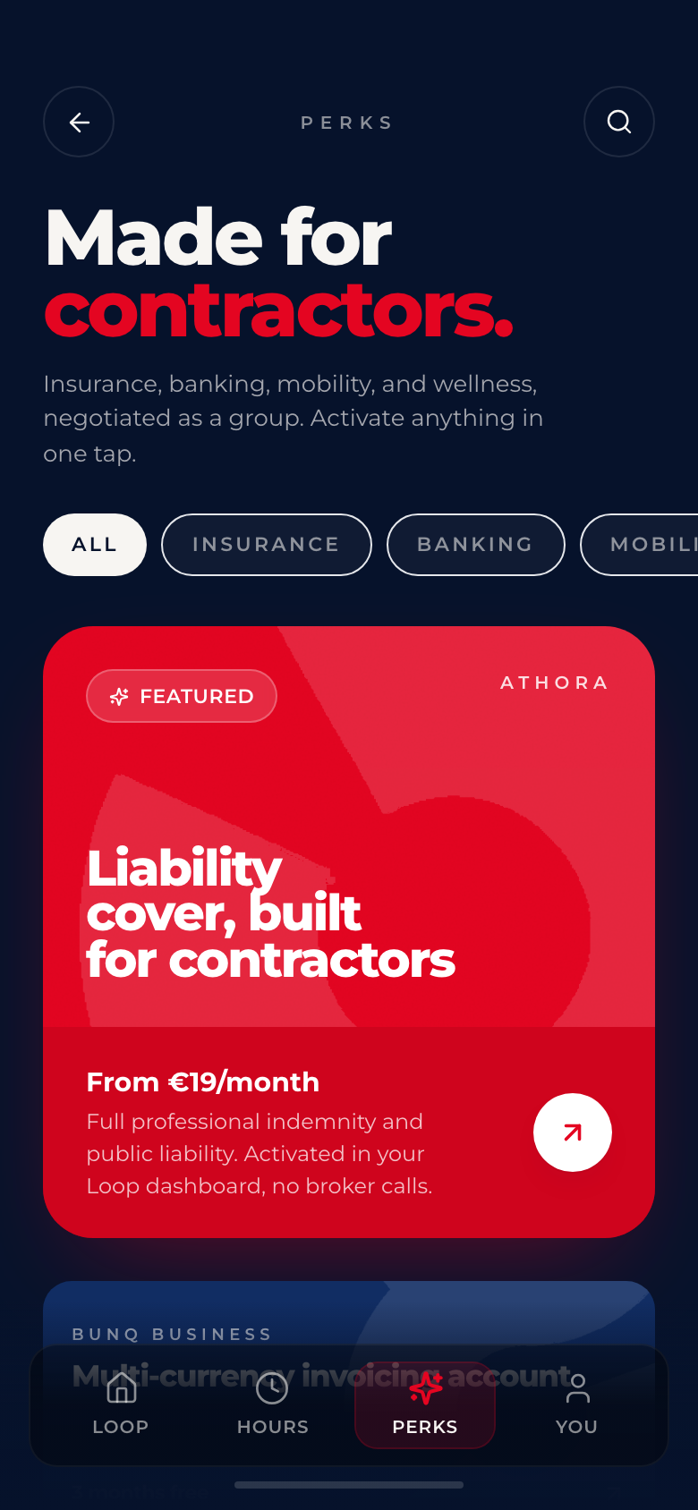 Group-rate benefits.